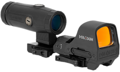 Holosun HE510C-GR/HM3X 1x/3x 0.91x1.26" 2 MOA Green Dot/65 MOA Green Circle Reflex Sight w/3x Magnifier Combo - Black Anodized — view 2