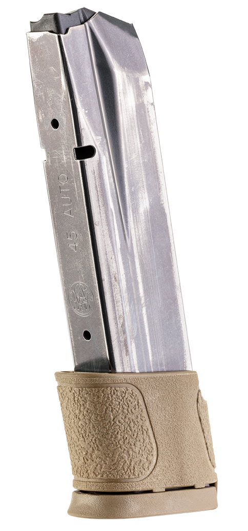 Smith & Wesson M&P 45 ACP 14rd Steel Magazine - Brown Base Plate — view 2
