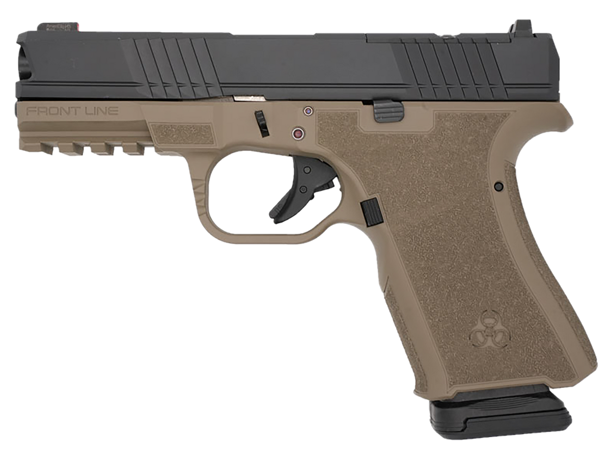 Black Rain Ordnance Frontline Compact 9mm Luger 4" 15+1 Semi-Auto Pistol - FDE/Black — view 2