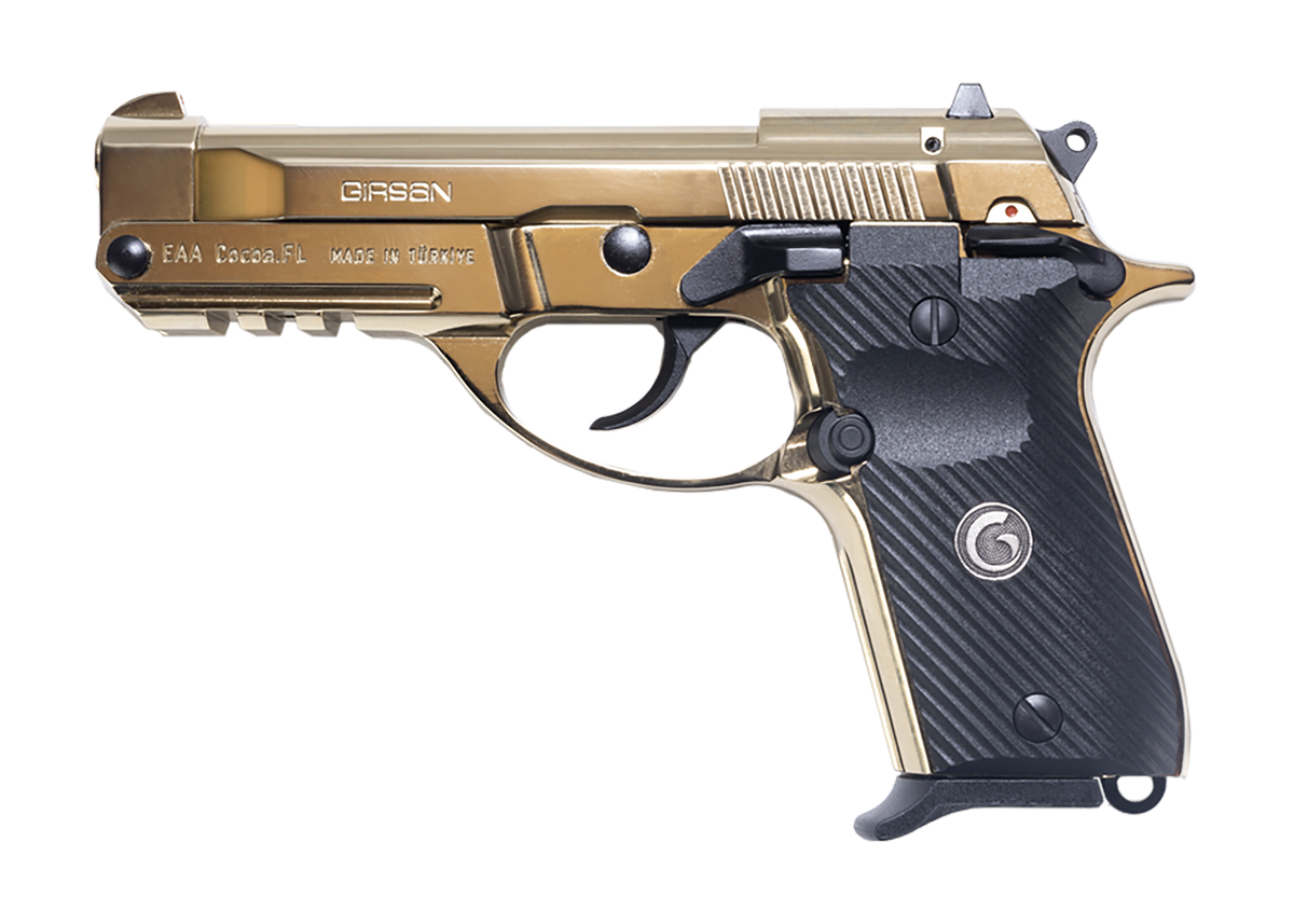 EAA Girsan MC 14T Solution 380 ACP 4.50" 13+1 Semi-Auto Pistol - Gold Plated — view 2