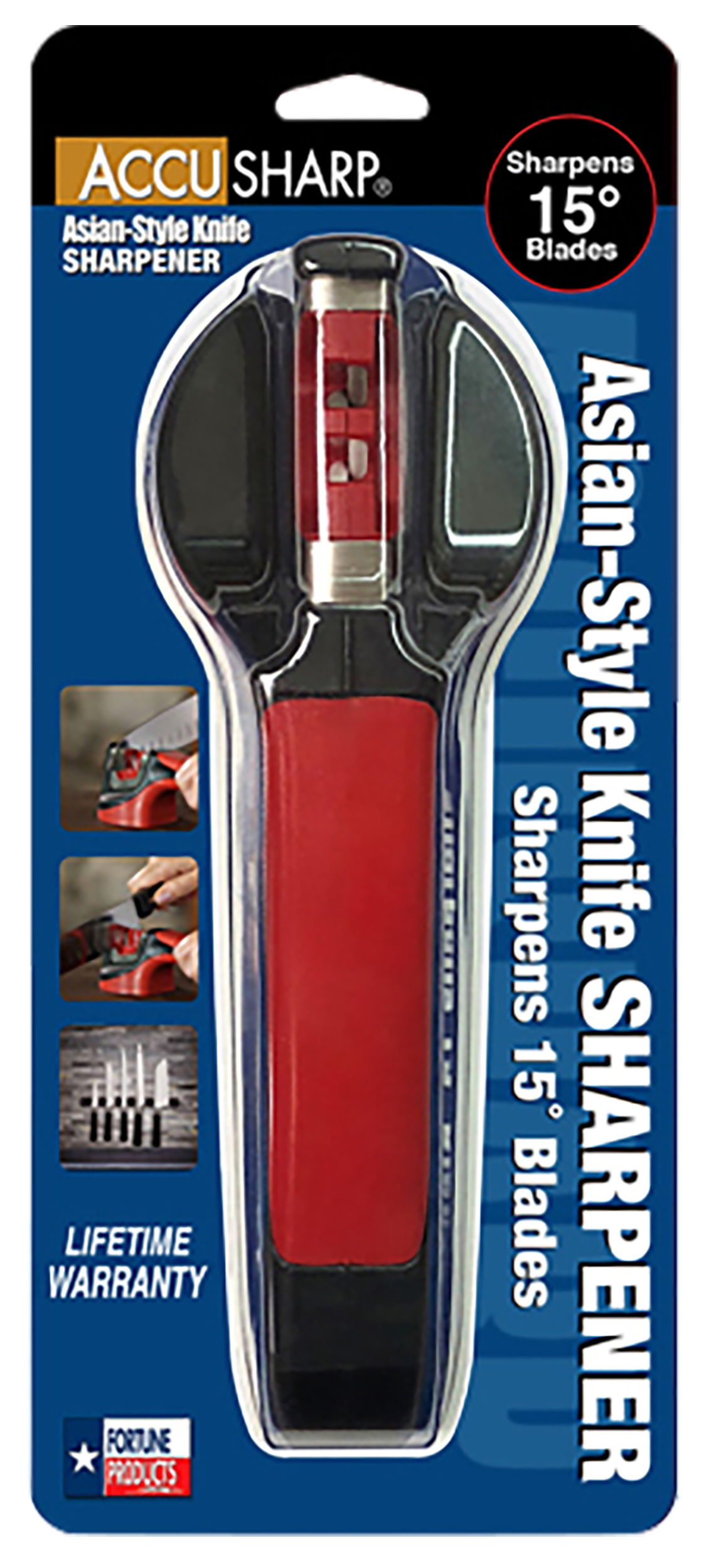 Accusharp 052C Asian-Style Sharpener Fine Diamond/Ceramic Red — view 2