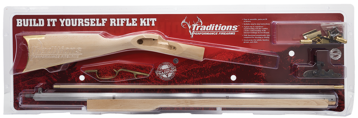 Traditions Kentucky Rifle Kit 50 Cal 33.50" Blued Percussion Sidelock Hardwood — view 2