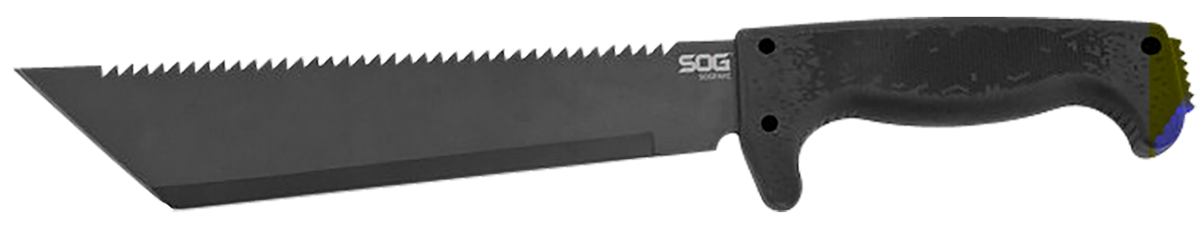 S.O.G SOGfari 10" 3Cr13MoV Tanto Machete - Black Kraton Handle w/ Nylon Sheath — view 2