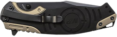Smith & Wesson Knives M&P 3.50" Folding Drop Point Part Serrated 8Cr13MoV Stonewashed Black/Tan Aluminum — view 2