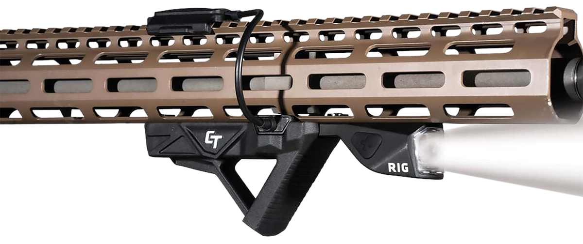 Crimson Trace RIG Rapid Illumination Grip 500 Lumens Angled Foregrip w/Light - M-LOK/Picatinny - Black — view 2