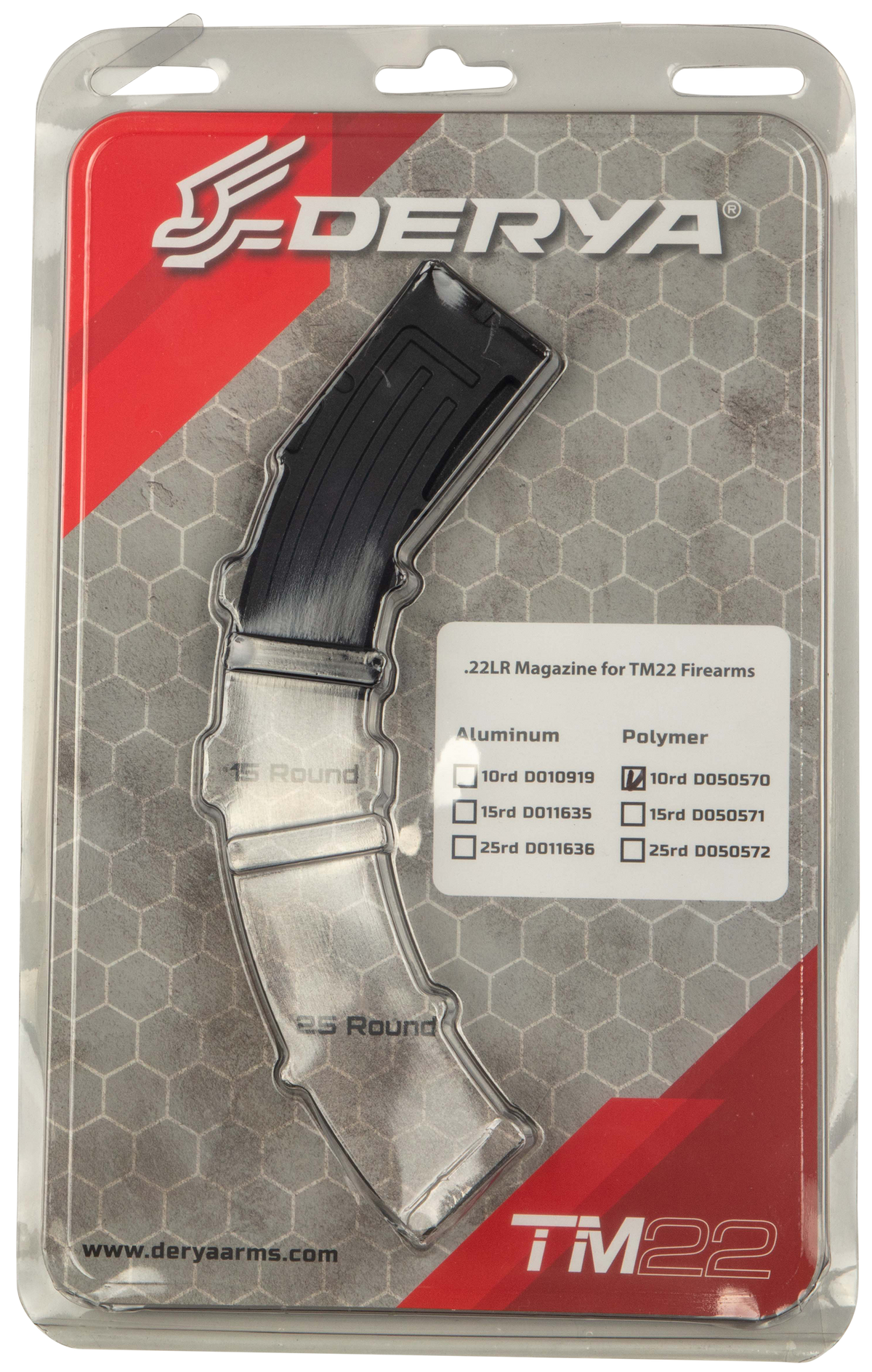 Derya Firearms TM22 22 LR 10rd Black Polymer Magazine — view 2