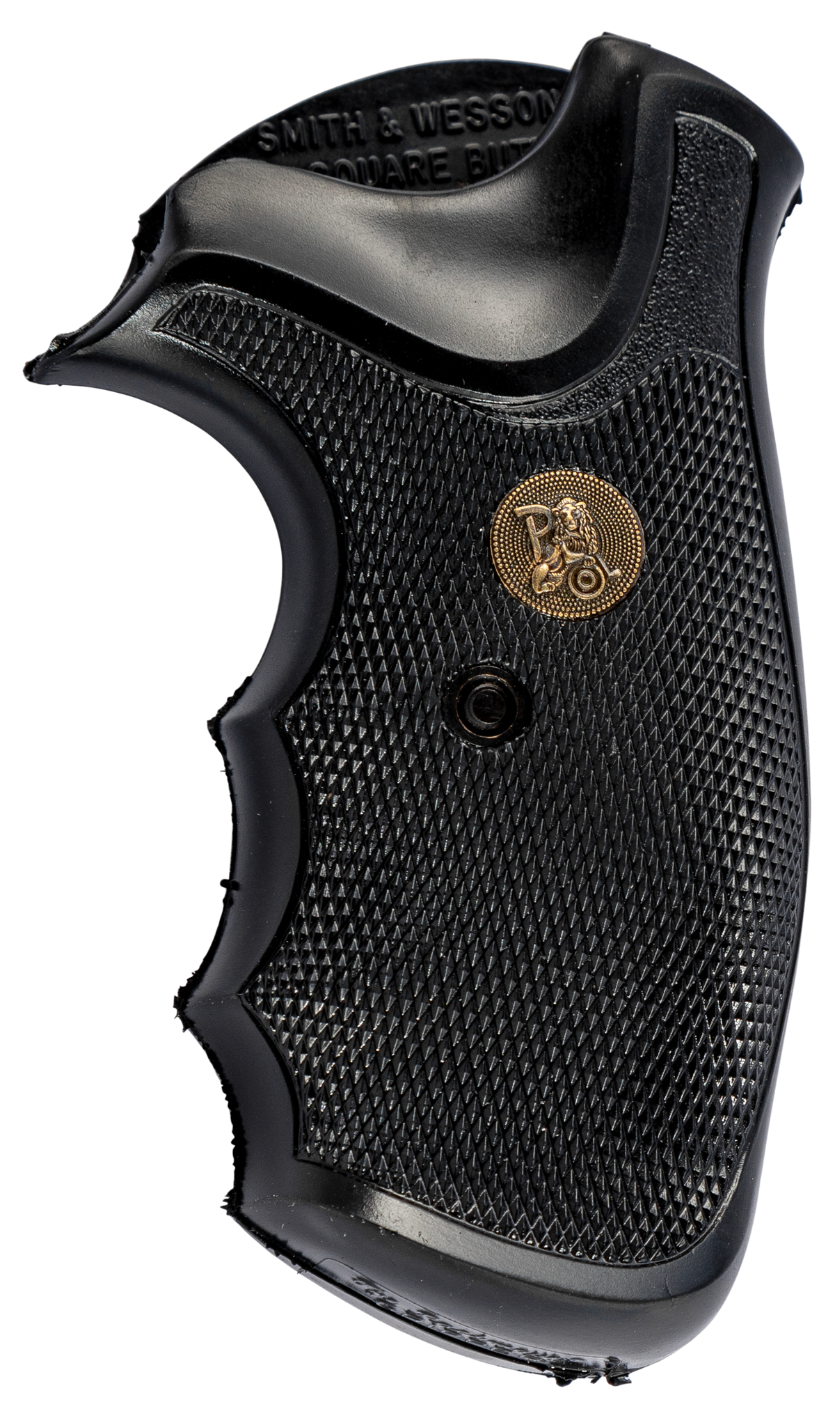 Pachmayr Gripper Grip Checkered Black Rubber w/Finger Grooves S&W J-Frame Square Butt — view 2