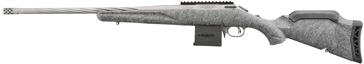Ruger American II 204 Ruger 20" 10+1 Bolt-Action Rifle - Gray Splatter Synthetic Stock — view 2
