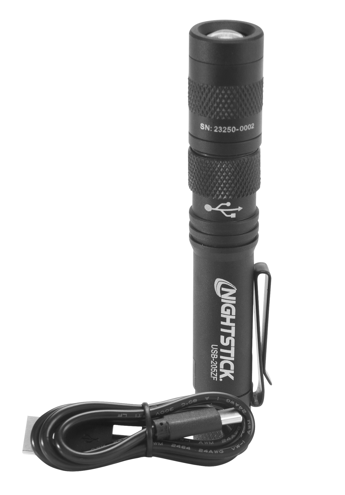 Bayco Nightstick USB-205ZF USB-C Rechargeable Zoom Focus Penlight 200 Lumens LED Black — view 2