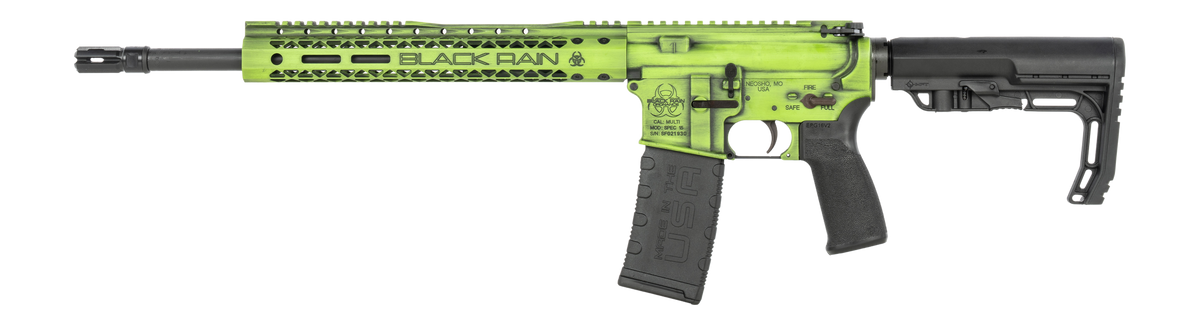Black Rain Ordnance Fission 300 Blackout 16" 30+1 Semi-Auto AR-15 Rifle - Zombie Green Battleworn — view 2