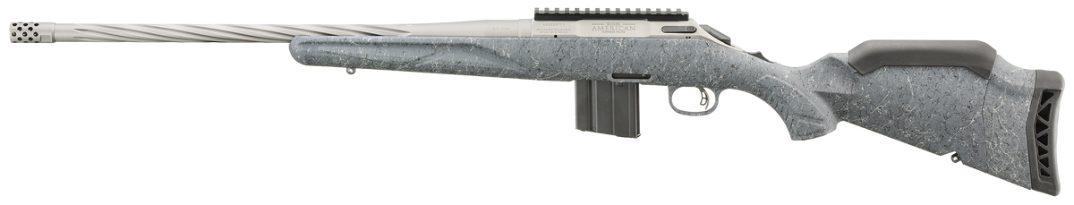 Ruger American II 350 Legend 20" 5+1 Bolt Action Rifle - Cobalt Cerakote Gray Splatter — view 2