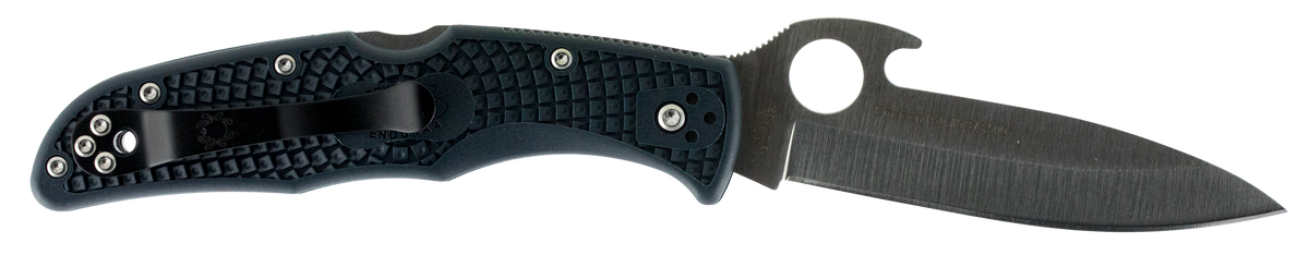 Spyderco Endura 4 Lightweight 3.81" VG-10 Drop Point Plain Gray FRN Folding Knife - Emerson Opener — view 2