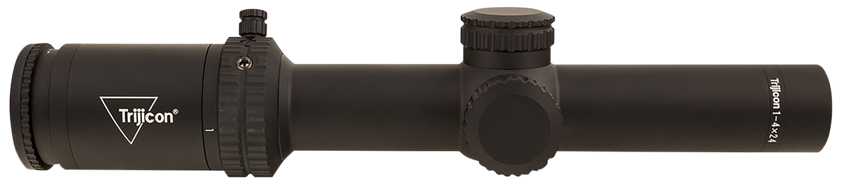 Trijicon Credo 1-4x24mm 30mm Tube LED Illuminated Green MRAD Ranging Riflescope - Matte Black — view 2