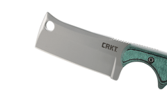 Columbia River 2383C Minimalist Cleaver 2.13" Fixed Plain Bead Blasted 5Cr15MoV SS Green/Black Resin Fiber Handle Knife — view 2