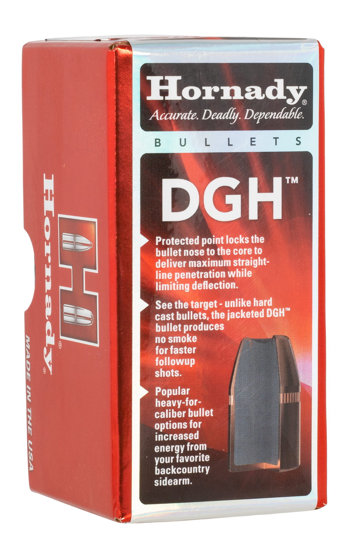 Hornady Dangerous Game Handgun .45 Cal .452 300gr FMJ Reloading Bullets - 50/Box — view 2