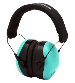 Pyramex Venture Gear V80 Muff 26 dB Over the Head Earmuffs w/32 dB Foam Earplugs - Orange/Black/Teal — view 2