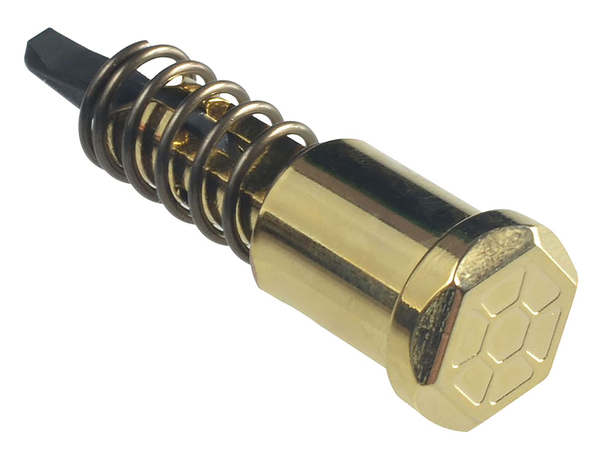 Strike Industries AR Forward Assist Gold Anodized Steel Fits AR-15/M16 — view 2