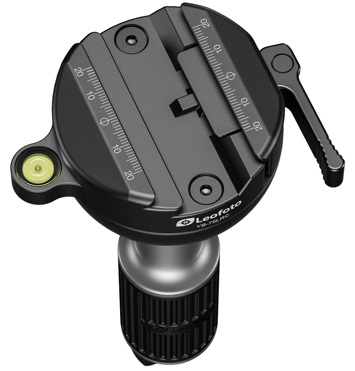 Leofoto USA YB-75LRC 75mm Leveling Head Black Aluminum — view 2