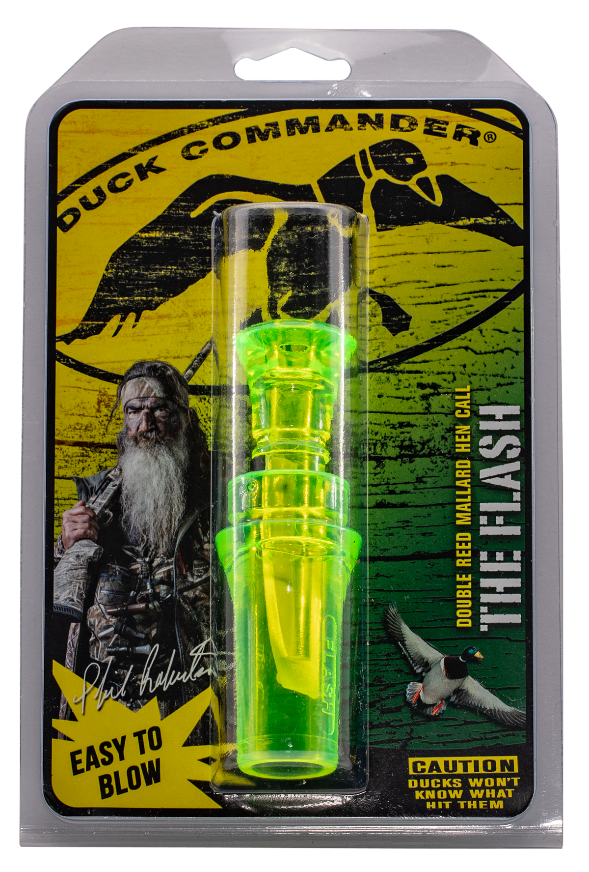 Duck Commander Flash Double Reed Mallard Hen Duck Call - Yellow Acrylic — view 2