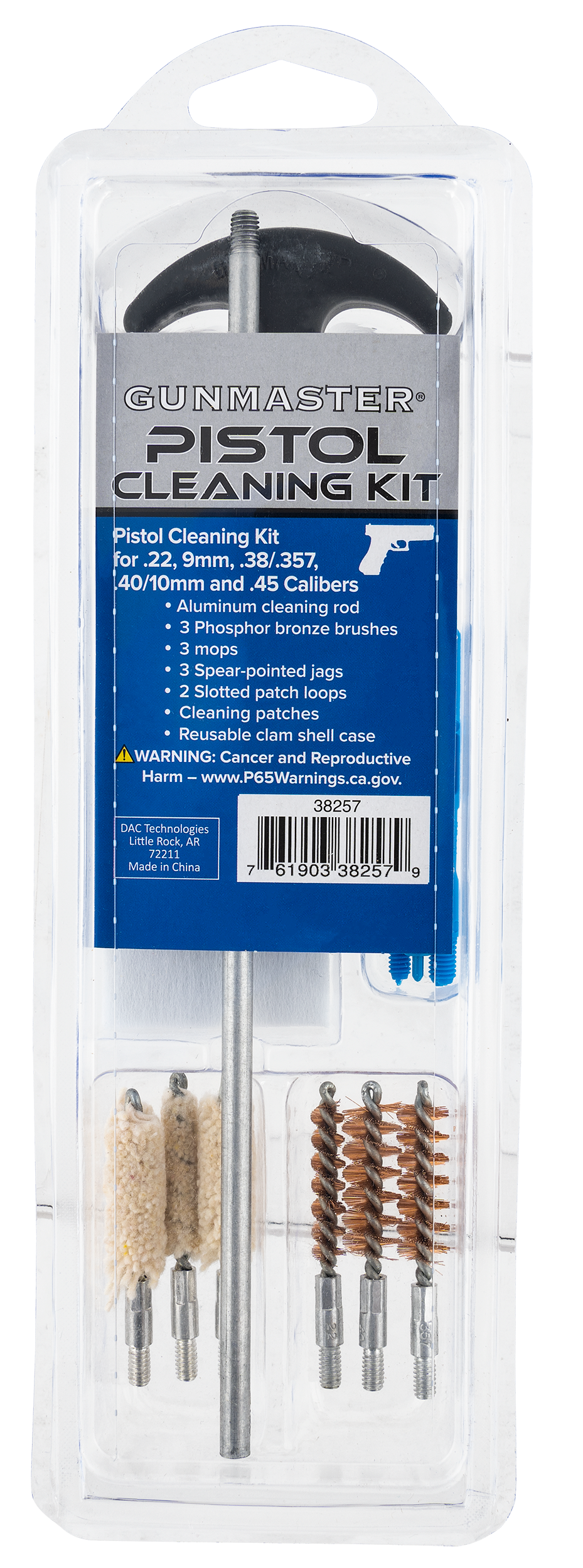 DAC GunMaster Universal Pistol Cleaning Kit Multi-Caliber 14-Piece — view 2