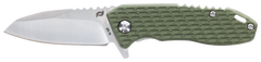 Schrade Tenacity Folding 2.5" Satin Modified Drop Point AUS-10A Part Serrated Green Aluminum — view 2