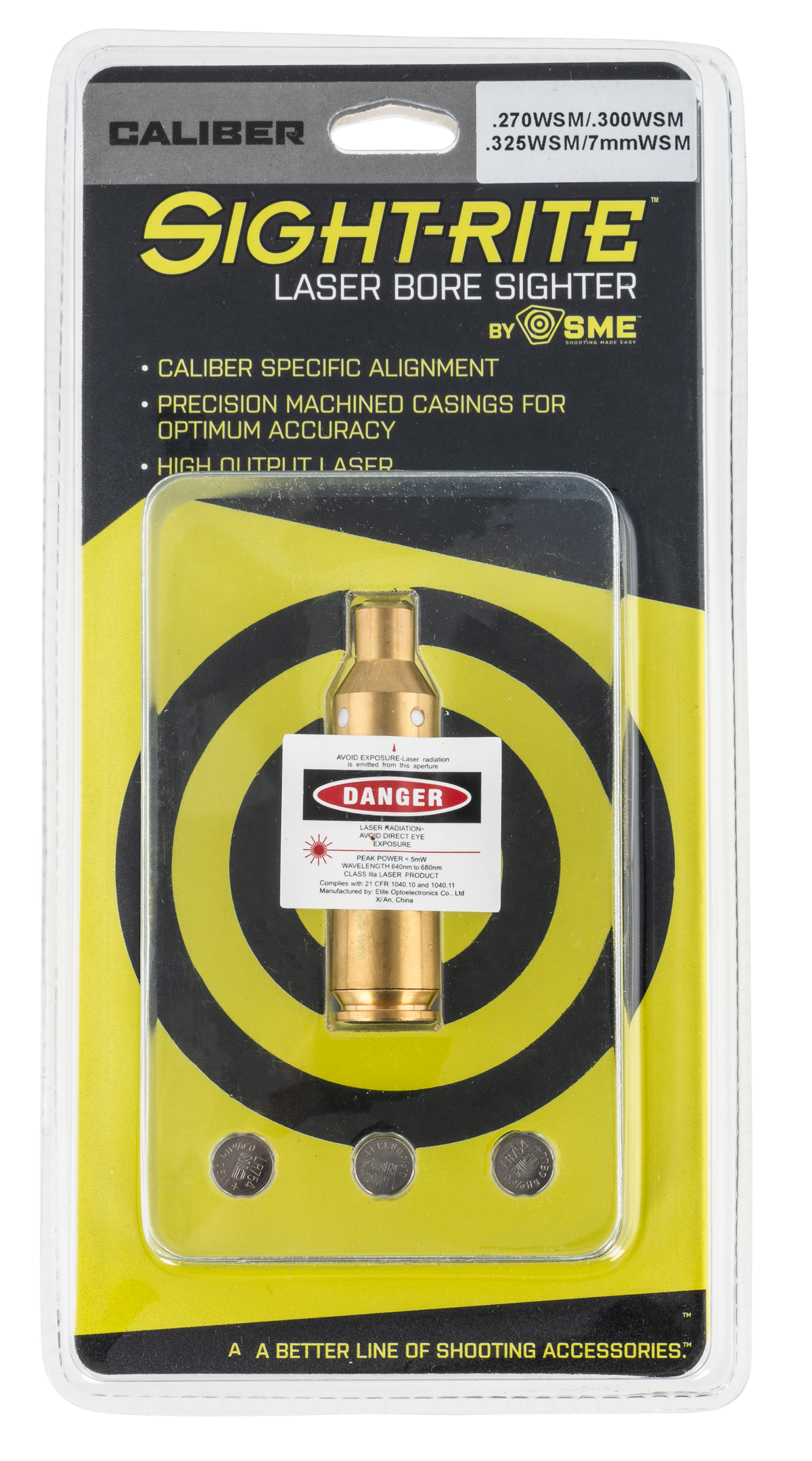 SME Sight-Rite Laser Bore Sighting System 270 WSM / 7mm WSM / 300 WSM / 325 WSM Brass Cartridge — view 2