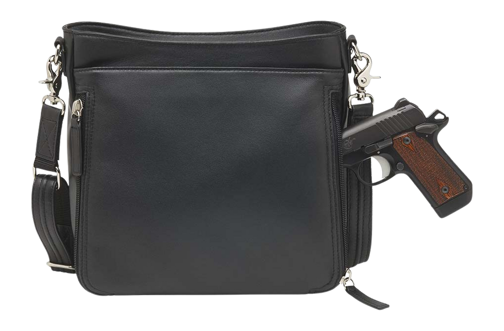 Kingport Industries GTM-98LMB Slim Crossbody CCW Purse - Black Lambskin — view 2