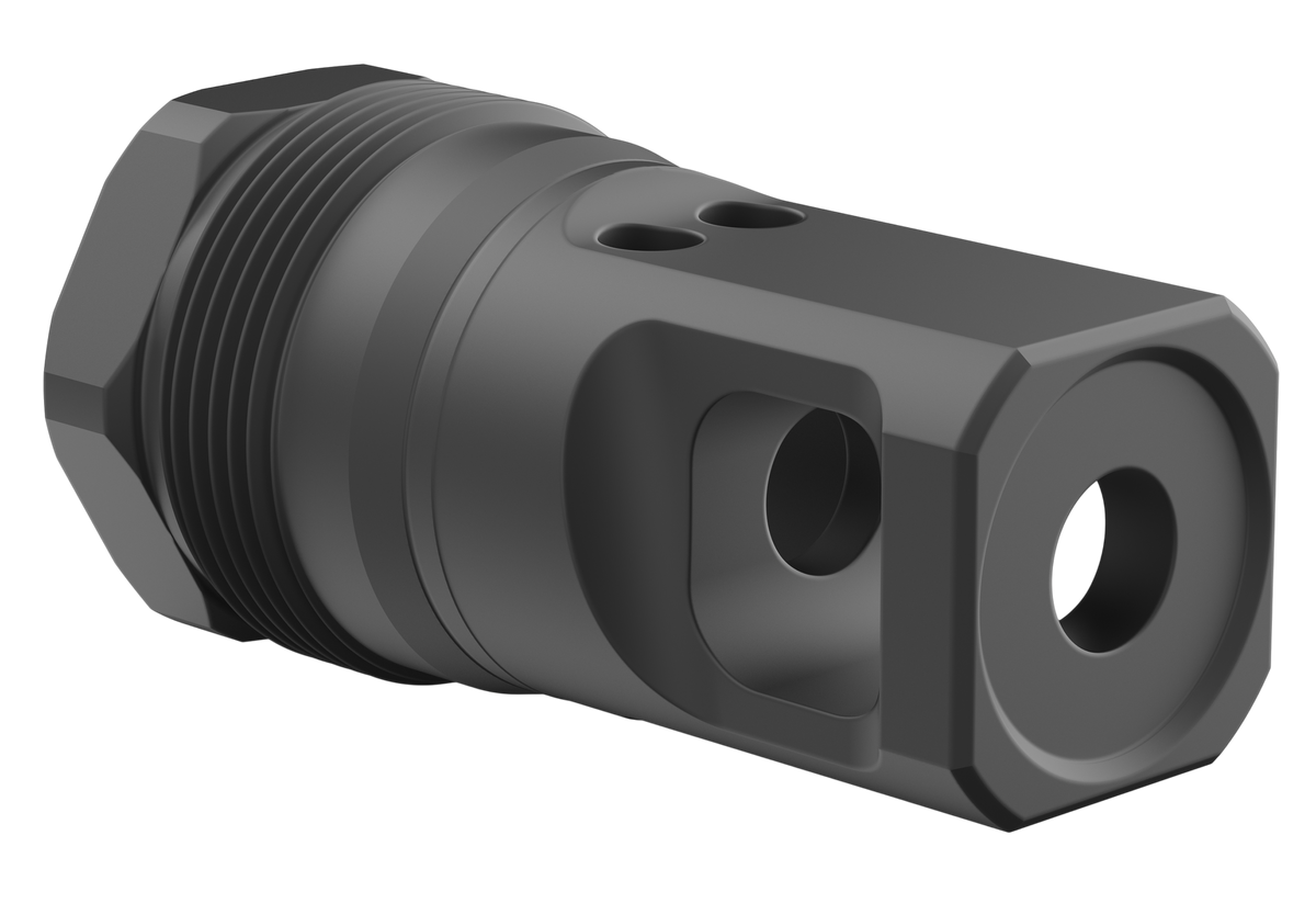 Breek Arms Plan B Echo Single Port 30 Cal 5/8x24 Steel Muzzle Brake - Black Nitride — view 2