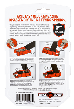 Real Avid Smart Mag Tool Compatible w/Glock Gray/Red Plastic — view 2