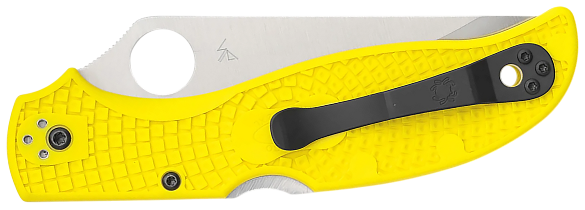 Spyderco Stretch 2 XL Lightweight Salt 3.95" H-2 Plain Edge Yellow FRN Folding Knife — view 2