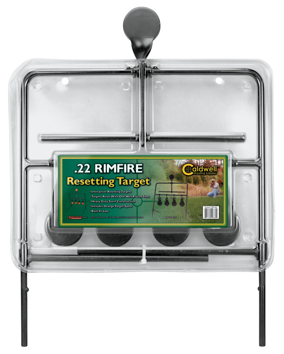 Caldwell Resetting Rimfire Steel Target 2.50" AR500 Standing — view 2