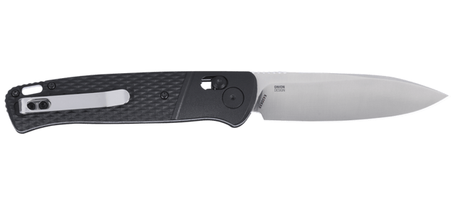 Columbia River Counterpart 3.38" Folding Drop Point Plain Black Oxide 12C27 SS Black GRN Knife — view 2