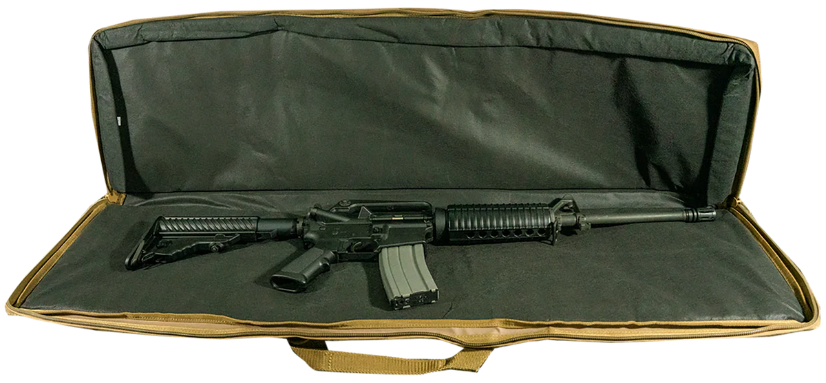 Bob Allen 79002 Max-Ops Rectangular Tactical 36" Coyote Brown Polyester Rifle Case - Foam Padding — view 2