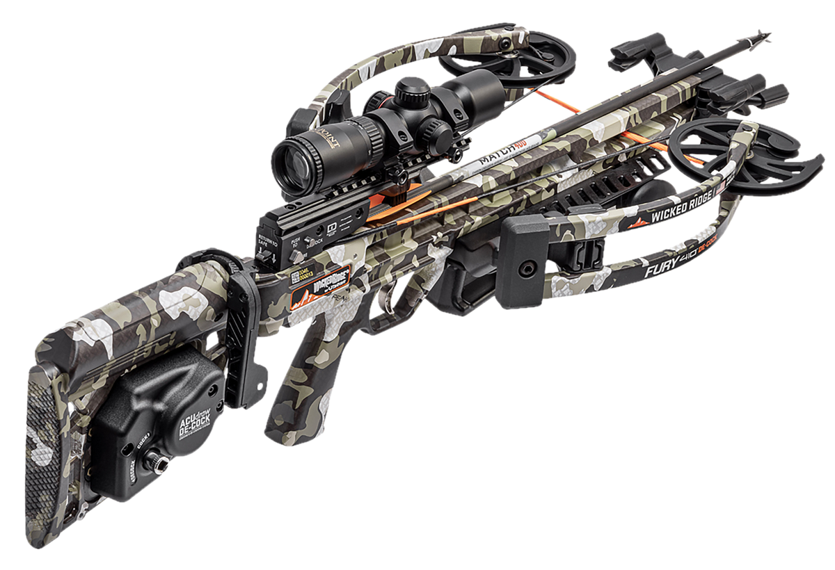 TenPoint Wicked Ridge Fury 410 De-Cock 29" 200 lb 410 FPS Crossbow w/ RangeMaster 100 Scope — view 2