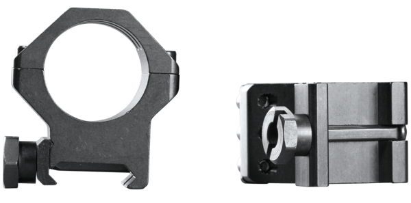 Weaver Mounts 48350 Six-Hole Skeleton Rings 1" High Matte Black Aluminum - Tactical Scope Rings — view 2