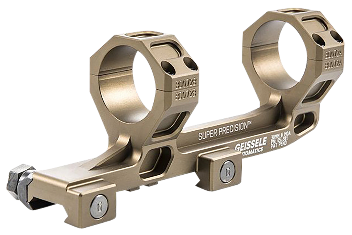 Geissele Automatics AR15 Super Precision 30mm Extended Scope Mount/Ring Combo - Desert Dirt Color Anodized — view 2