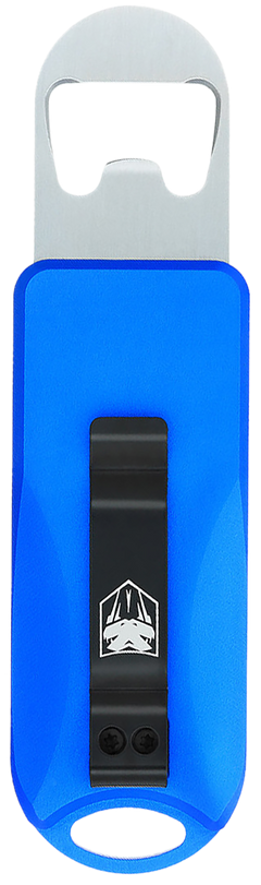 CobraTec Knives OTF Bottle Opener Blue Aluminum/Stainless Steel — view 2