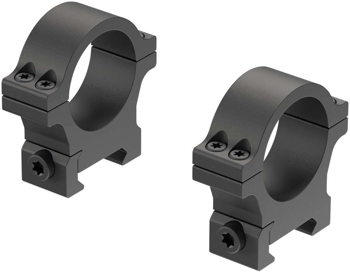 Leupold Open Range Cross-Slot 30mm Medium Matte Black Aluminum Scope Rings — view 2