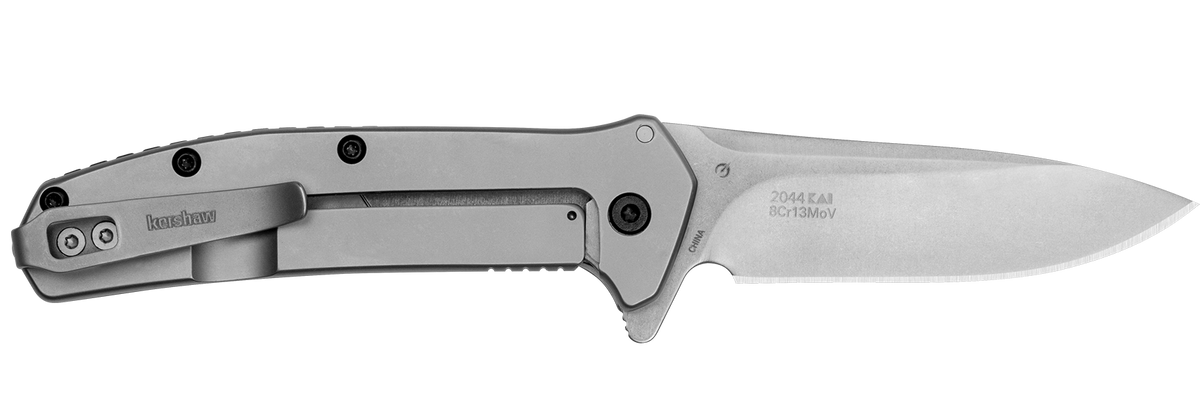 Kershaw Outcome 2.80" Folding Clip Point Plain Stonewashed 8Cr13MoV Frame Lock — view 2