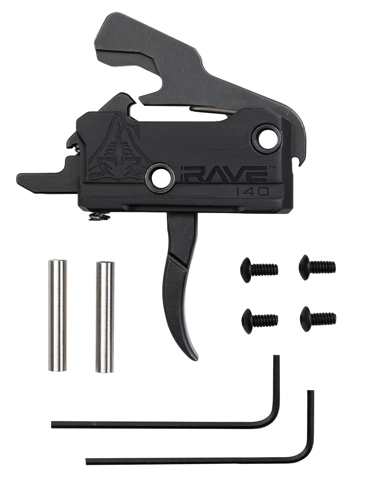 Rise Armament RA-140 AR-Platform 3.50 lb Single-Stage Curved Trigger - Black — view 2