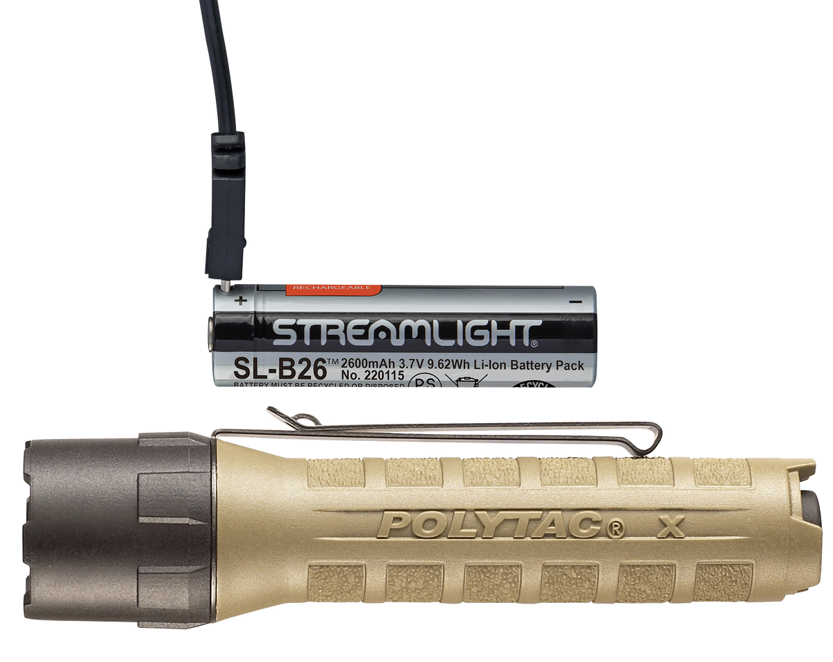 Streamlight PolyTac X USB LED Flashlight 35/260/600 Lumens - Coyote Polymer — view 2