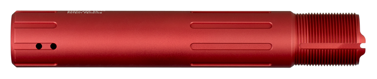 Strike Industries CARPRE SLICK Pistol Buffer Tube AR-15 7075-T6 Aluminum Red Anodized — view 2