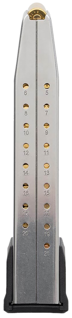 Magpul Industries AMAG 21rd 9mm Luger Stainless Steel/Polymer Pistol Magazine for Sig P320/M17 - Silver/Black — view 2
