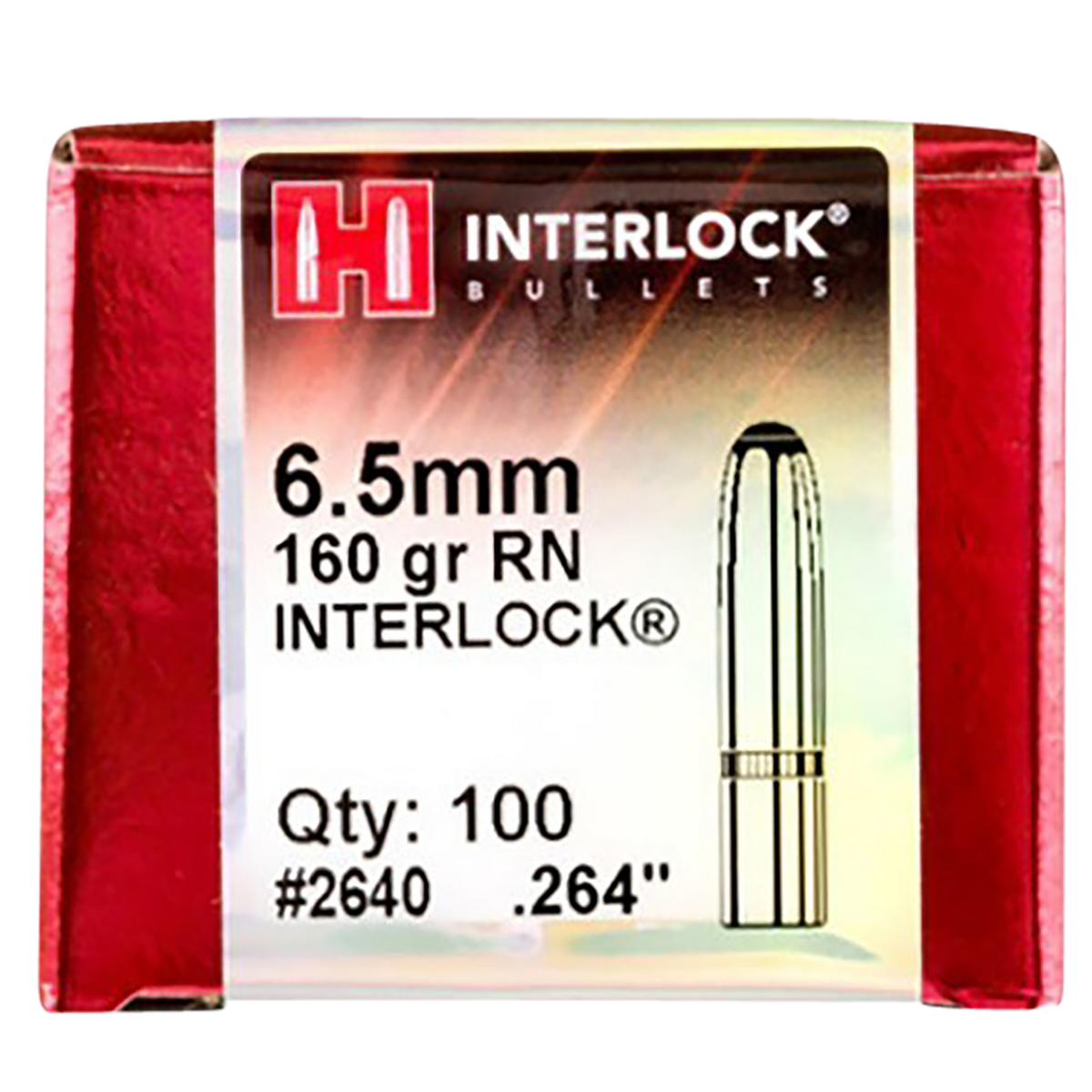 Hornady InterLock 6.5mm .264 160 gr Round Nose - 100/Box — view 2