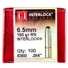 Hornady InterLock 6.5mm .264 160 gr Round Nose - 100/Box — view 2