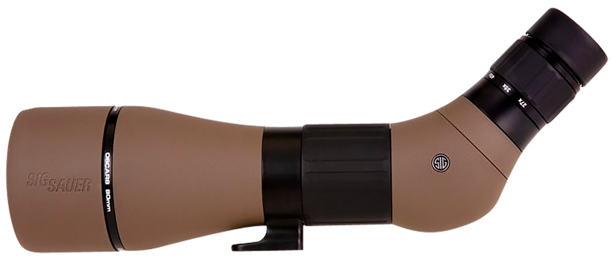 Sig Sauer Electro-Optics OSCAR8 27-55x 80mm Angled Spotting Scope - Flat Dark Earth Rubber Armor — view 2