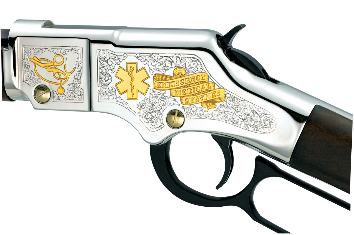 Henry H004EMS Golden Boy EMS Tribute Edition 22 LR 20" 16 LR/21 Short Lever-Action Rifle — view 2
