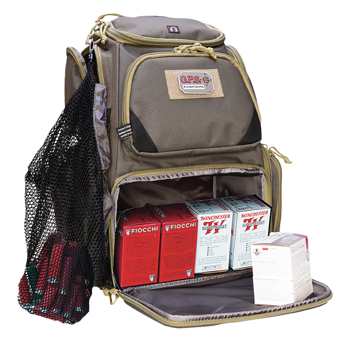 G*Outdoors 1611SC Sporting Clays Backpack Olive - Lockable Zippers, Rain Cover — view 2