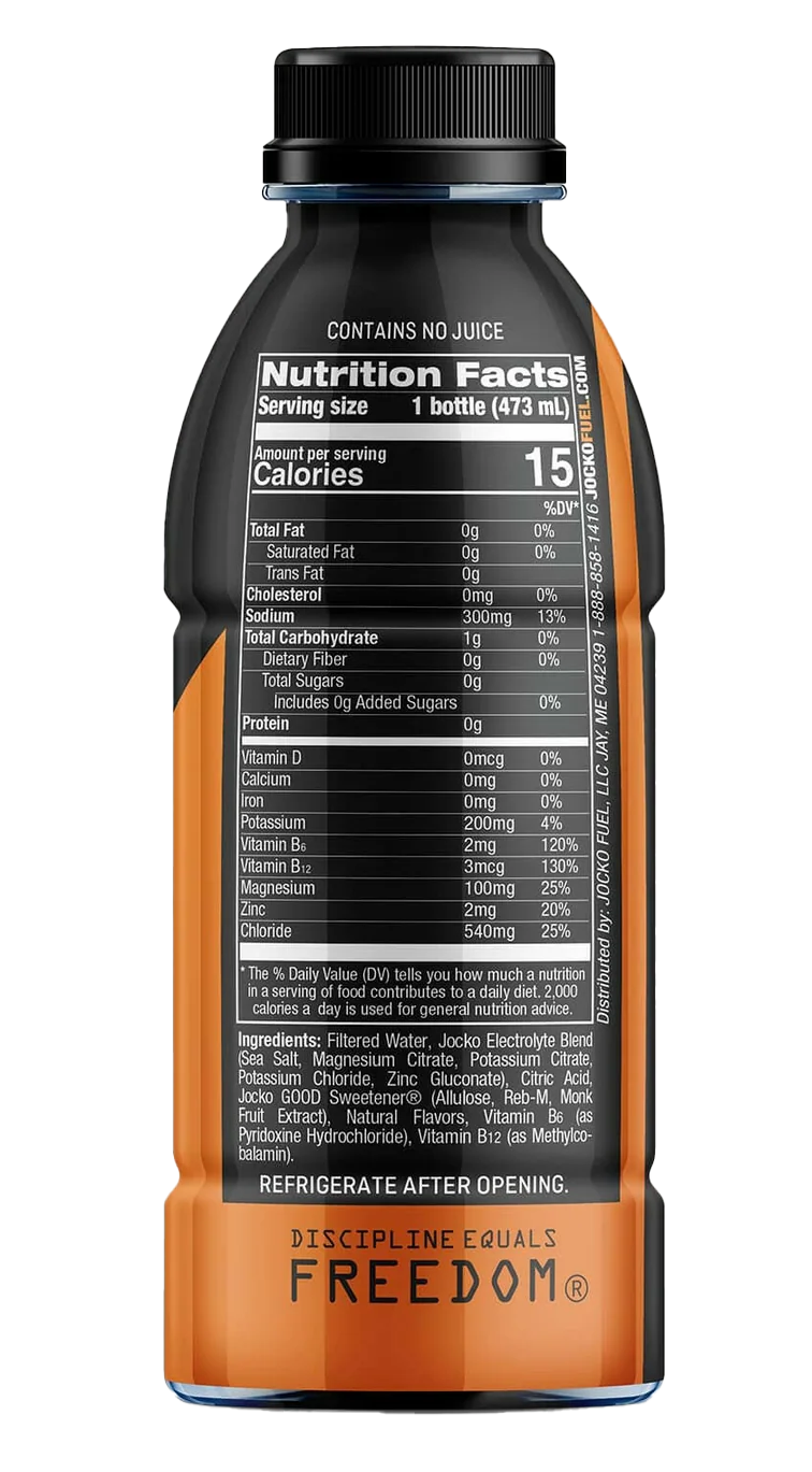 Jocko Fuel Hydrate Island Orange 16oz Electrolyte Drink 12-Pack — view 2