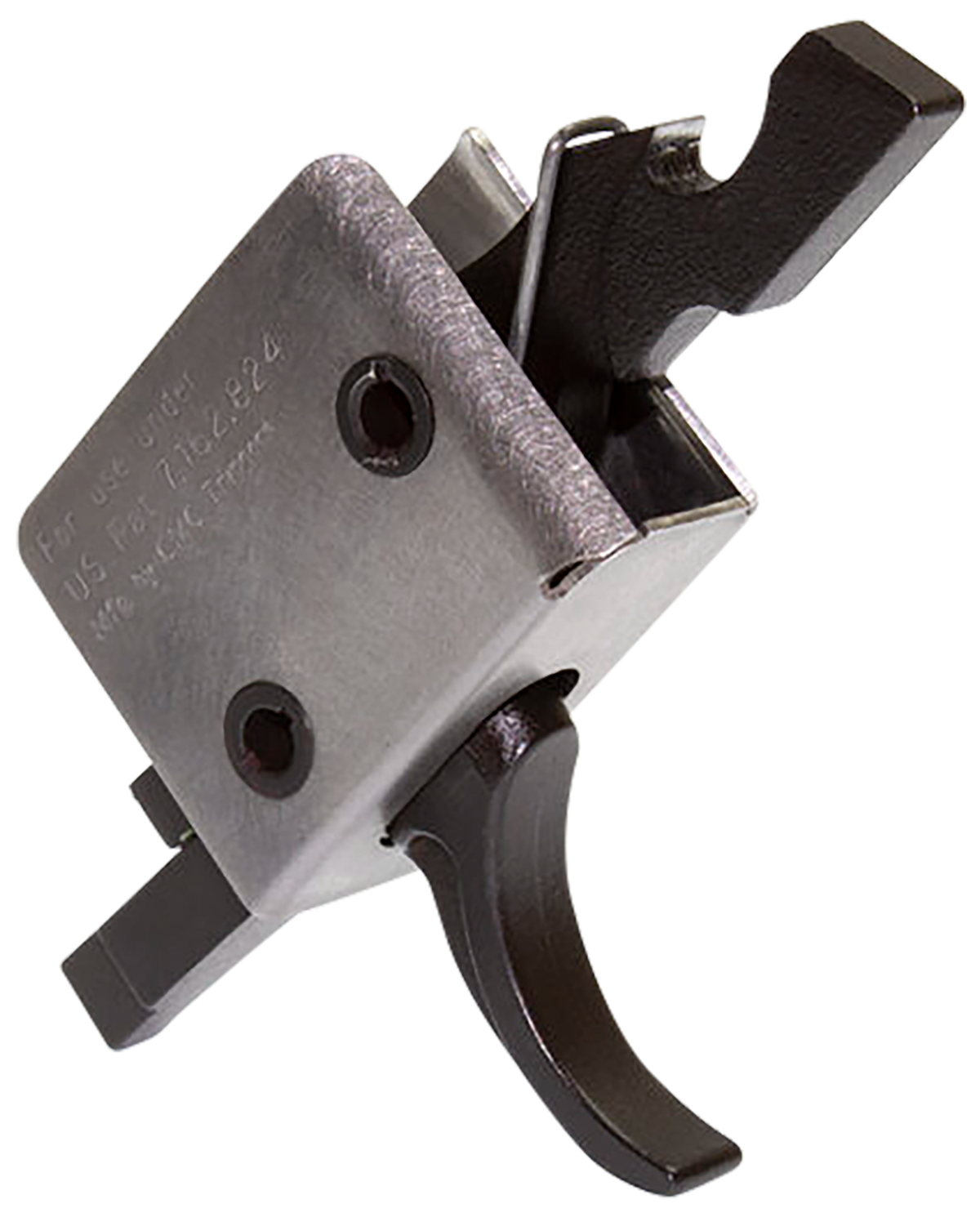 CMC Triggers 93501 Drop-In AR-15 Single-Stage Curved Trigger 5-5.50 lbs - Black/Silver — view 2